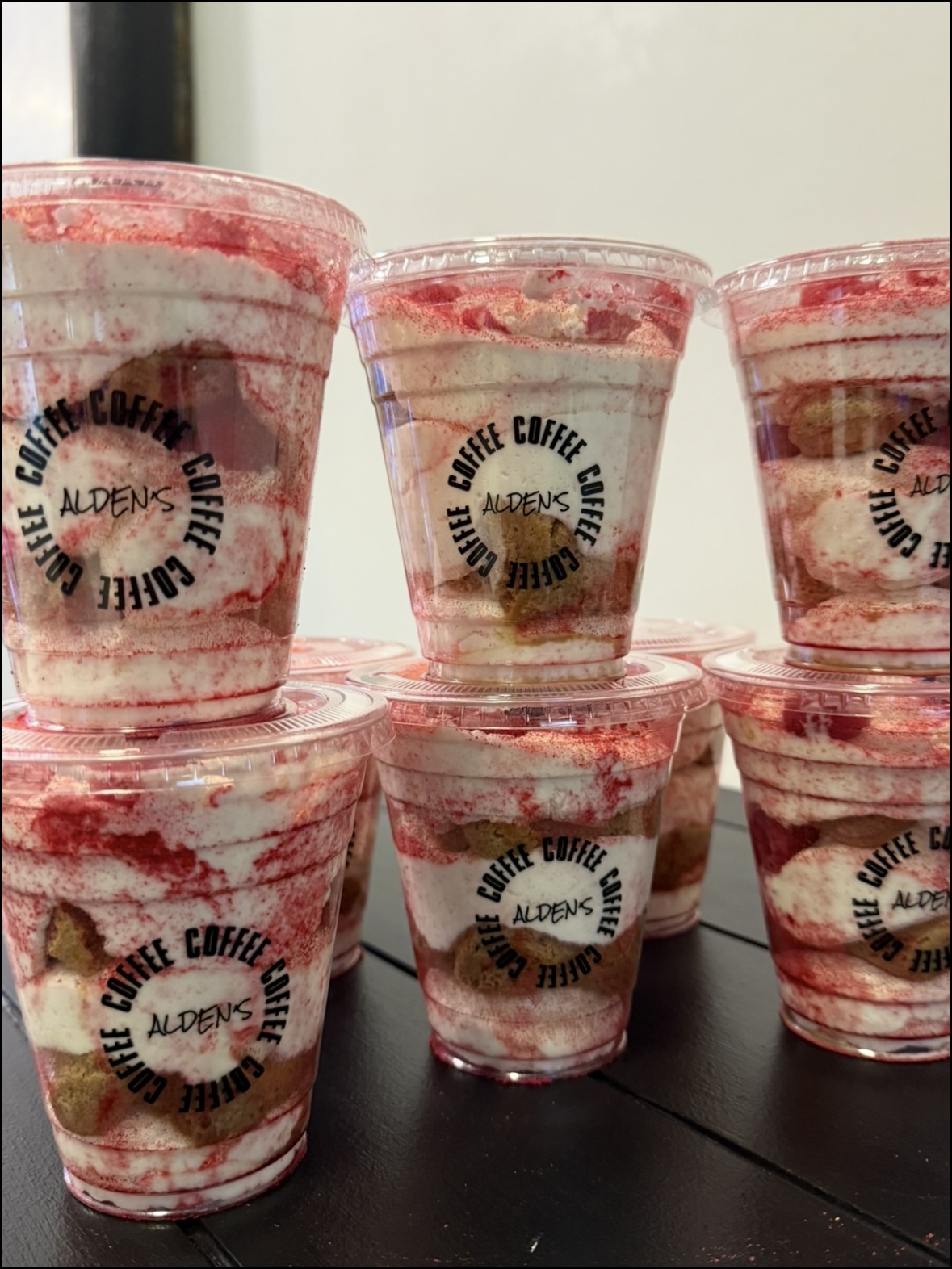 Alden's tiramisu latte lineup